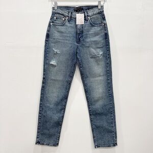 Modern American La Fayette Straight Leg Jeans Distressed in Brooklyn Wash 25